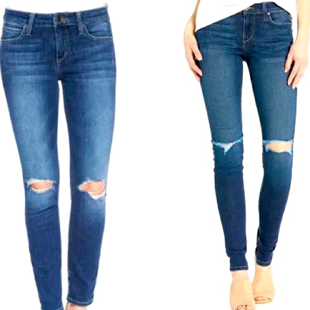 joes distress the icon ankle mid rise skinny jeans